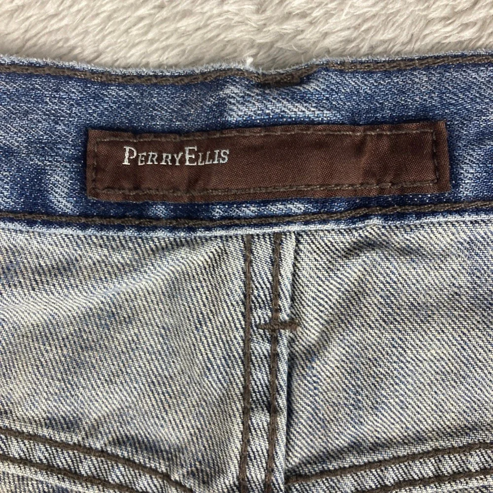 Perry‎ Ellis Jeans Mens Straight Leg Denim Medium Wash 100% Cotton 36x30